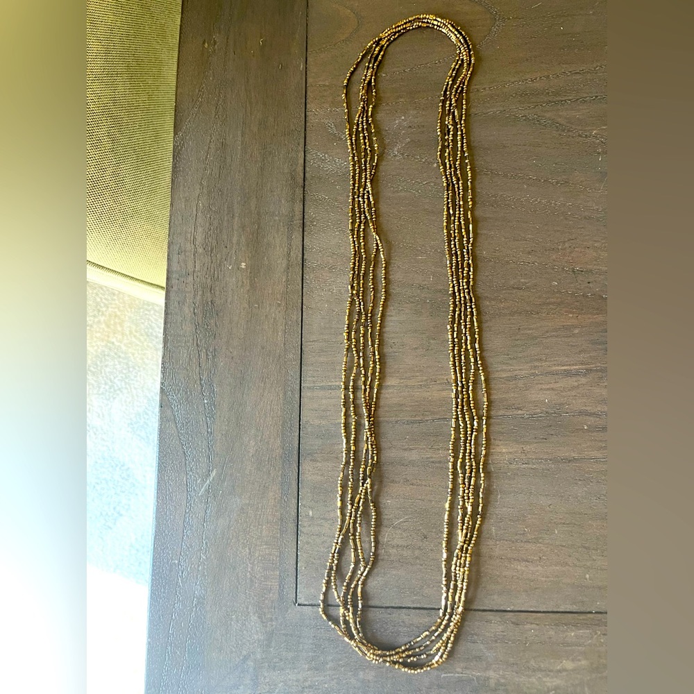 Bronze beaded necklace (multiple strands)